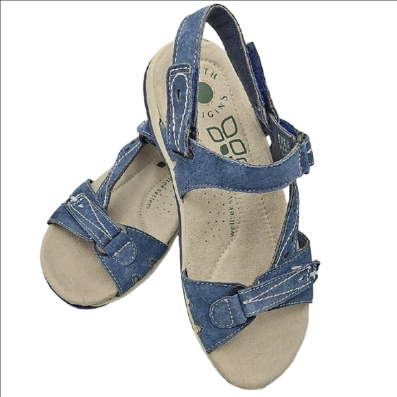 Earth Origins Shoes - Earth Origins Denim Blue Sandals Size 7 NIB